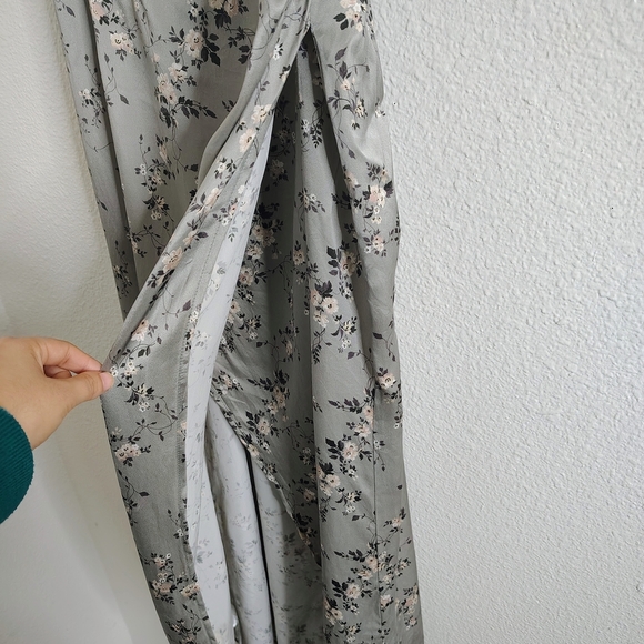 Reformation Marguerite 100% Silk Endive Tie Straps Dress Sz 12 Floral Print - Picture 9 of 16